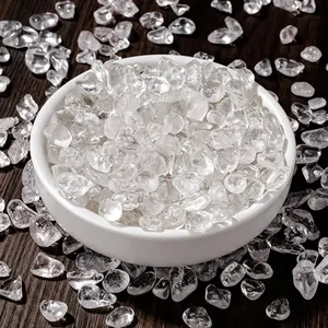 Natural Clear Quartz Crystal Chips Polished Stones Irregular Healing Purifying For Home Decor Aromatherapy Diffuser