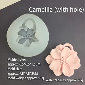 Camellia flower silicone mold for DIY baking and chocolate cake decoration crafts
