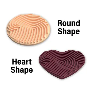 Silicone sensory activity board with round and heart shapes for stress relief and early learning