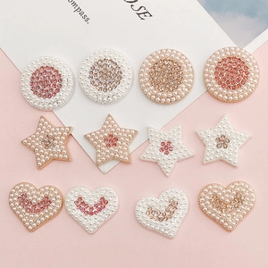 Rhinestone Faux Artificial Pearl Alloy Charms Star Heart Round Decorative Accessories For Shoes Phone Case DIY Crafts