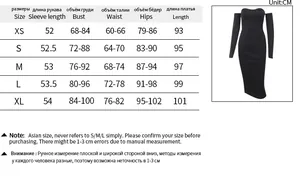 Tableau des tailles détaillé pour robe en tricot avec mesures buste, taille et hanches