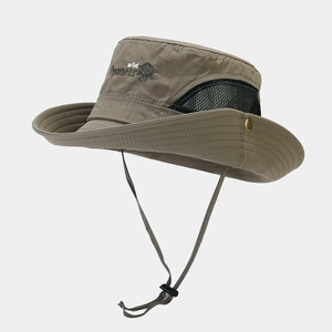 Outdoor Anglerhut Breite Krempe Polyester Schnelltrocknend Mesh Atmungsaktiv Wandern Angeln Boonie Sonnenhut Herren Damen