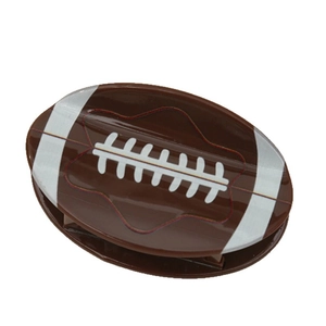 Realistic American football shaped hair claw clip with sports aesthetic for ponytails
