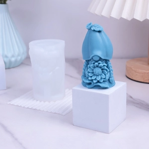 Gnome Silicone Mold Sunflower Dwarf Flexible DIY Candle Soap Resin Craft Tool Christmas Decorative