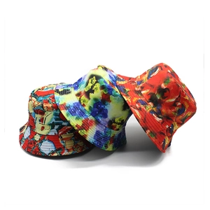 Reversible Bucket Hat Abstract Graffiti Print Cotton Sun Protection Outdoor Travel Streetwear For Women And Men