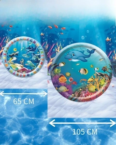 Comparaison détaillée des tapis d'eau gonflables pour animaux en 65 cm et 105 cm