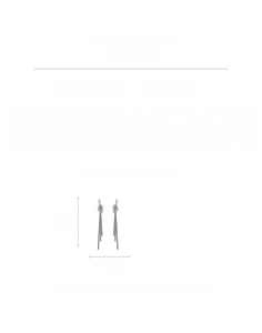 Detail specifications of knot tassel earrings with copper and zircon material dimensions