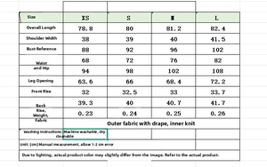 Detailed size chart for sleeveless crewneck romper with measurements in centimeters