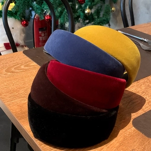 Velvet Padded Headband Wide Sponge Hair Band Non Slip Retro Volumizing Hair Hoop Vintage Headwear For Women