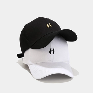 Cappello Da Baseball In Twill Di Cotone Ricamo Lettera H Cappello Da Sole Regolabile Casuale Sportivo Minimalista Per Uomini Donne