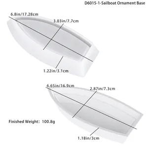 Tableau des tailles détaillé pour moule silicone de voilier avec dimensions et poids