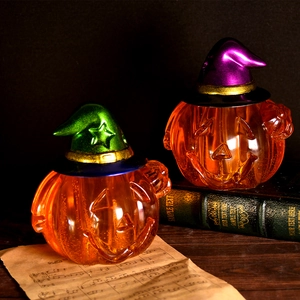 Moules silicone citrouille Halloween pour bougies ou résine avec couvercle sorcier