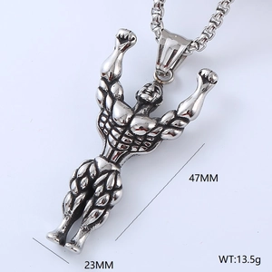 304 Stainless Steel Pendant Necklace Punk Hip Hop Gothic Vintage Style Jewelry Religious Cross Skull For Men Women