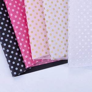 Assorted polka dot tissue paper sheets for gift wrapping and floral packaging