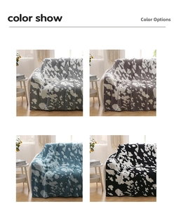 Detail shot of plush cow print blankets in grey, brown, blue, and black for home decor
