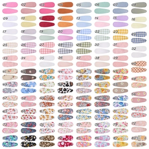 Lot de 87 barrettes à cheveux colorées pour filles avec motifs floraux et pois variés
