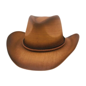 Chapeau De Cowboy En Paille À Large Bord Protection Solaire Plage Été Rétro Respirant Tissé Corde Décorative Pour Hommes Femmes