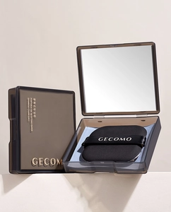 Bamboo charcoal oil blotting paper kit with mirror, puff, and portable storage case