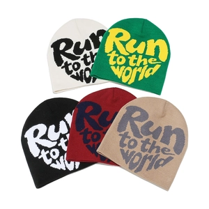 Acrylic Knitted Beanie Hat Letter Jacquard Heart Graphic Warm Winter Outdoor Streetwear For Men Women