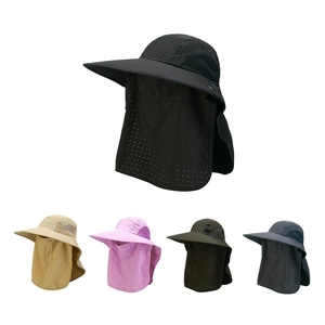 Outdoor Sun Bucket Hat With Face Mask Neck Flap UV Protection Wide Brim Quick Dry Breathable For Fishing Hiking