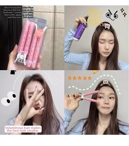 Pink hair root volume clips shown in a grid layout for styling flat hair with a strong grip