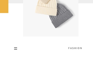 Close-up of cable knit texture on beige and dark grey winter beanies with ribbed cuffs