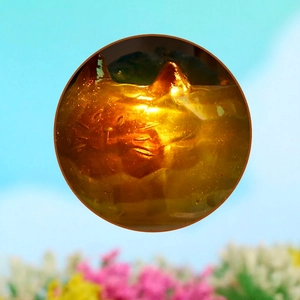 Luminous amber crystal cat figurine glowing hidden edition desktop ornament