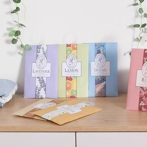Hanging scented sachets in lavender and jasmine scents for wardrobe fragrance