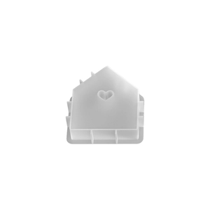 Easter house silicone mold with heart design for resin candle holder and DIY crafts