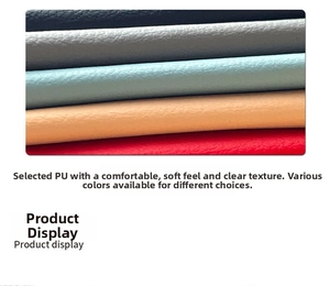 Close-up of textured PU leather multi-card holder in various colors and soft material