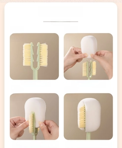 Installation guide for the 5-in-1 multifunctional bottle cleaning brush with sponge head