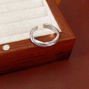 Twisted Mobius Open Ring Copper With Cubic Zirconia Adjustable Minimalist Finger Jewelry Fashion Ornament For Women