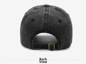 Détail de l'arrière d'une casquette de baseball vintage avec boucle en métal réglable