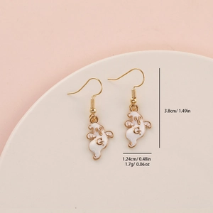 Ghost earrings dimensions: 3.8cm height and 1.24cm width with detailed weight specs