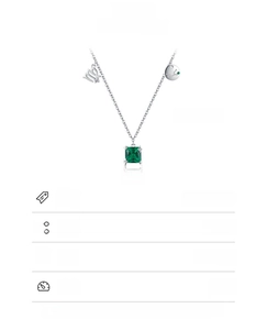 Details zur S925 Silberkette mit grünem Zirkon und Virgo Anhänger Spezifikation