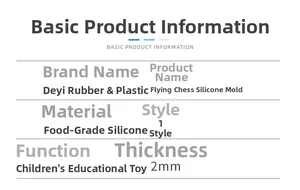 Specifiche tecniche dello stampo in silicone per il gioco educativo del Ludo