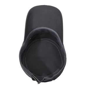 Quick-dry flat top cadet cap in charcoal grey with adjustable drawstring for outdoor fishing