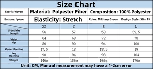 Size chart for women's three-piece set showing detailed measurements of skirt and jacket