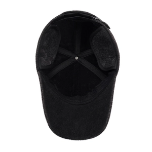 Winter thermal baseball cap for men featuring fleece lining and ear protection flaps