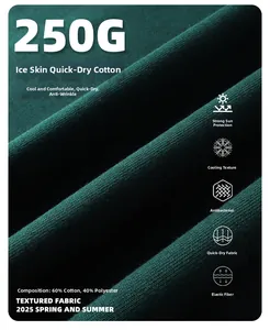 Λεπτομέρεια macro από σκούρο πράσινο ύφασμα ice cotton 250G με υφή πλέξης και πτύχωση