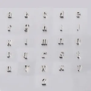 Alphabet Letter Beads Mirror Polished Stainless Steel Small Hole Charms For DIY Bracelet Necklace Jewelry Making