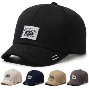 Vintage Cotton Baseball Cap Short Brim Adjustable Outdoor Casual Unisex Streetwear Sun Protection Letter Patch Hat