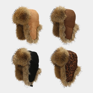 Colbacco Ushanka Invernale in Pelliccia Sintetica Cappello Aviatore in Camoscio Con Paraorecchie Fodera in Pile Sport All'aperto Per Uomo Donna
