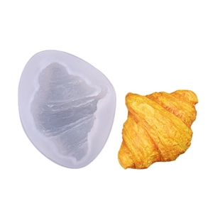 Realistic croissant silicone mold for DIY candles, soaps, and mousse cake decoration