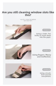 Three pain points of window cleaning compared to specialized 2-in-1 groove brush tool