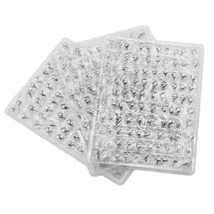 Polished stainless steel lobster clasps for DIY jewelry making in bulk trays