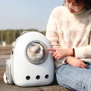 Tragbarer Haustier Rucksack mit transparentem Weltraumkapsel Fenster für Hunde und Katzen