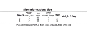 Detailed sizing chart for women's slim crop top and bodycon skirt set in centimeters