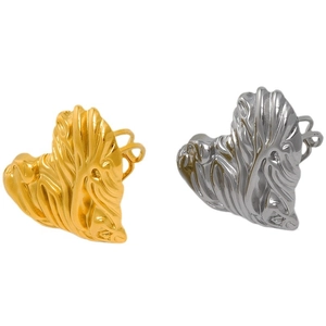 Minimalist heart-shaped adjustable rings with unique hammered texture in gold and silver