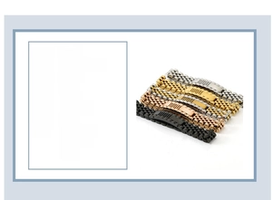 Detailed specs of the 21.5cm stainless steel watch strap bracelet in gold and silver